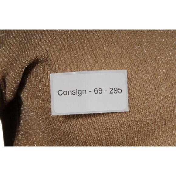 Dolce & Gabbana Womens V Neck Metallic Sweater Medium Pullover Long Sleeve - Picture 11 of 11